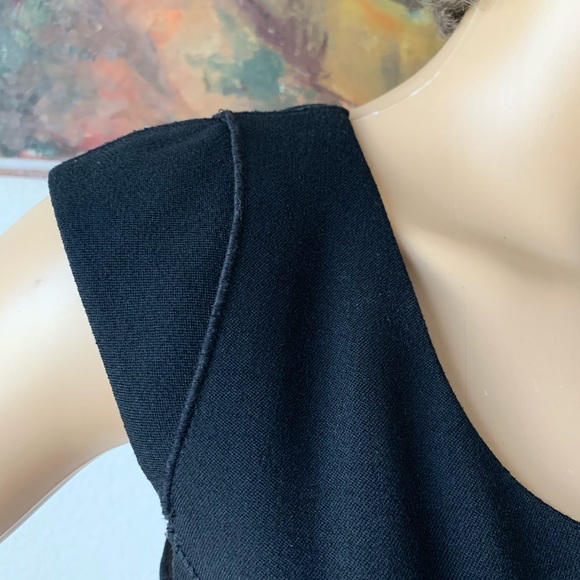 Etcetera Black Wool with Patent Leather Dress - Picture 4 of 9